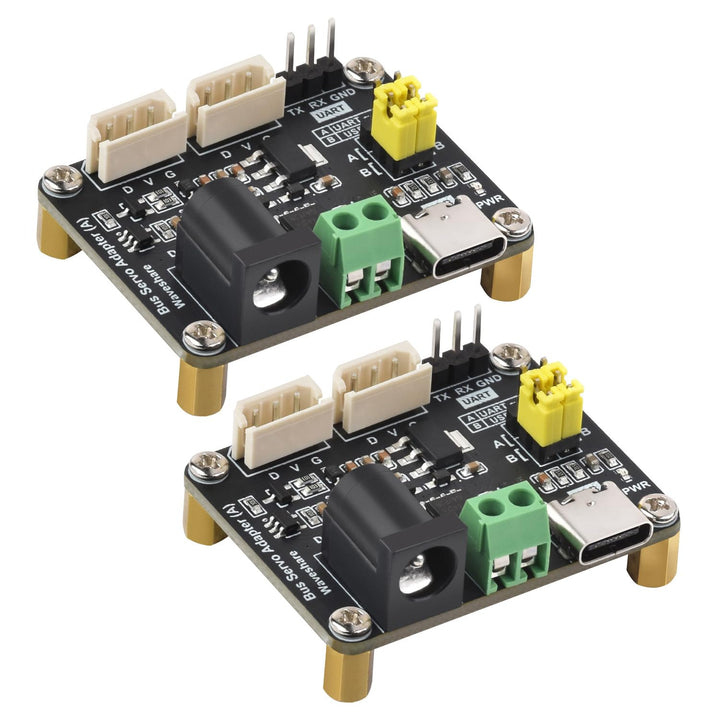 Waveshare 2PCS Serial Bus Servo Driver Board, Integrates Servo Power Supply & Control Circuit, Appli