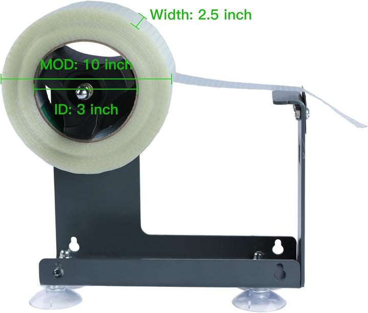 U.S. Solid Tischbandabroller – 6,2 cm Breite, 7,6 cm Kern, 3 Montagemöglichkeiten, extrem langlebig