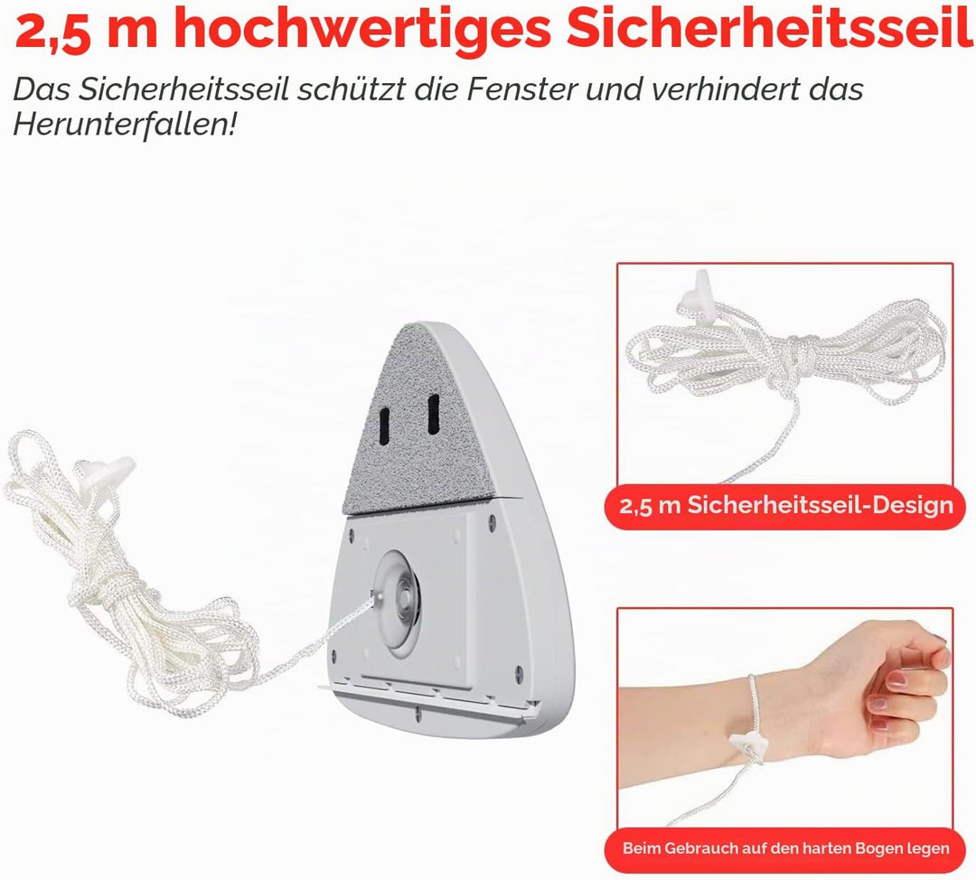 Edihome, Magnetischer Fensterreiniger, Einstellbar, Zwischen 5-25 mm, für Doppelglasfenster, Profess