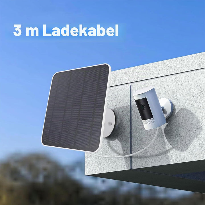Solarpanel Ladegerät, 12W Solarpanel, mit USB C Anschluss, 9,8 Fuss Langes Kabel, 360 Grad Einstellb