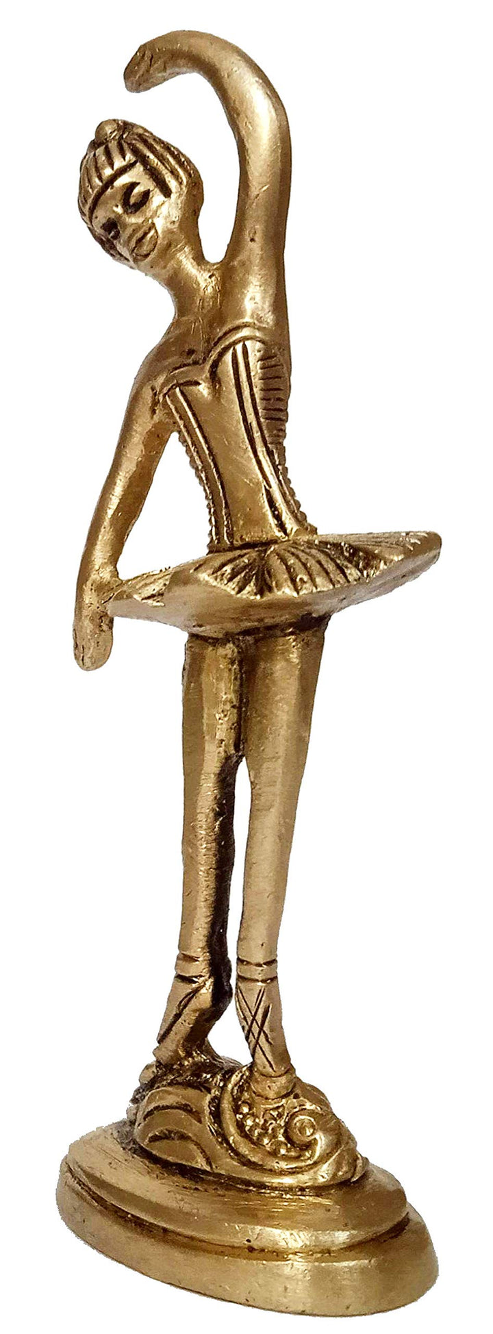 Purpledip Messing-Statue Ballett Tanzendes Mädchen Ballerina in Tanzposition (1226C)