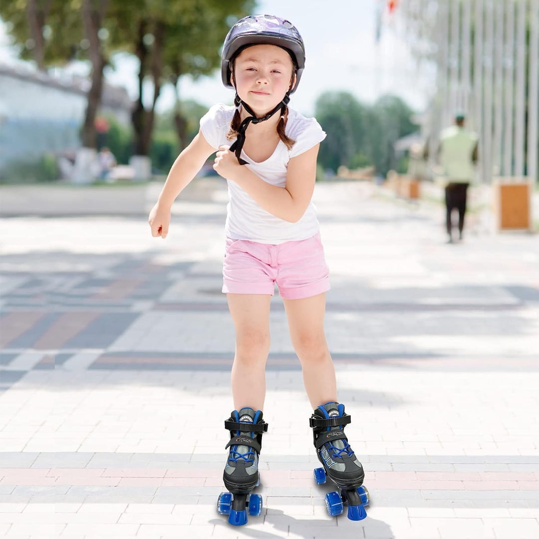 Nattork Kinder Rollschuhe für Mädchen, Jungen und Anfänger, 4 Grössen Verstellbare Rollschuhe mit Le