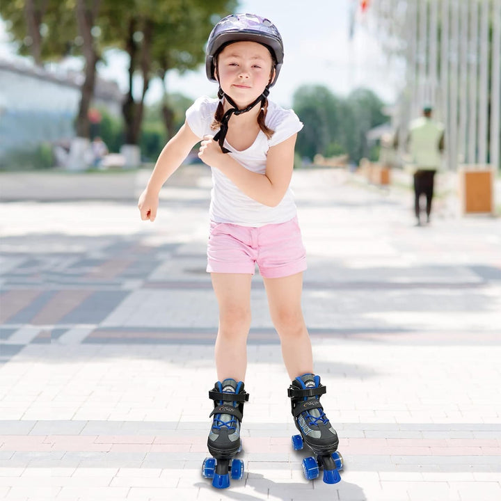 Nattork Kinder Rollschuhe für Mädchen, Jungen und Anfänger, 4 Grössen Verstellbare Rollschuhe mit Le