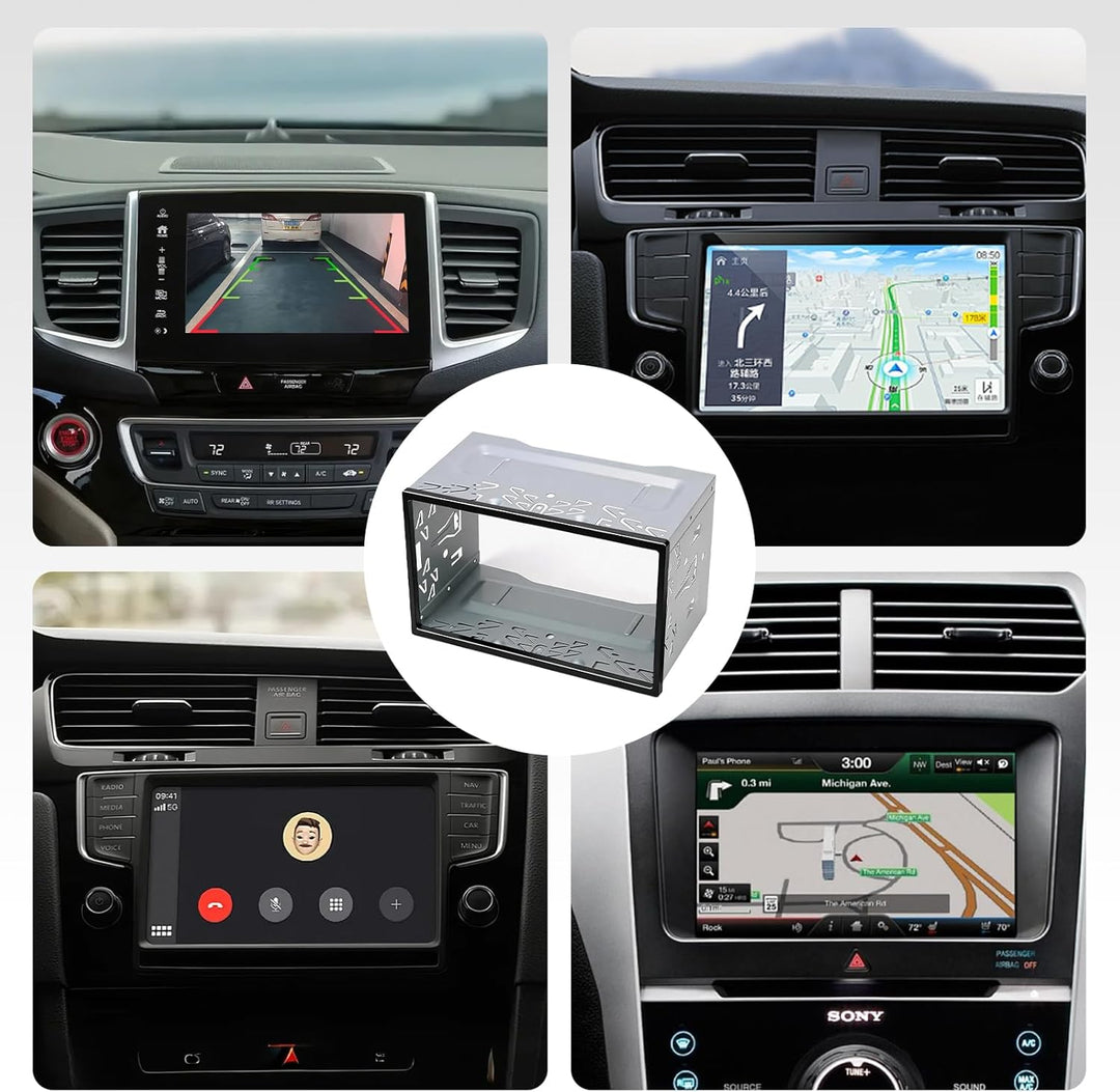 Auto Radio Montage Rahmen 2DIN Doppel Metallrahmen Halterung Faszienmontageset für Doppel DIN Auto R
