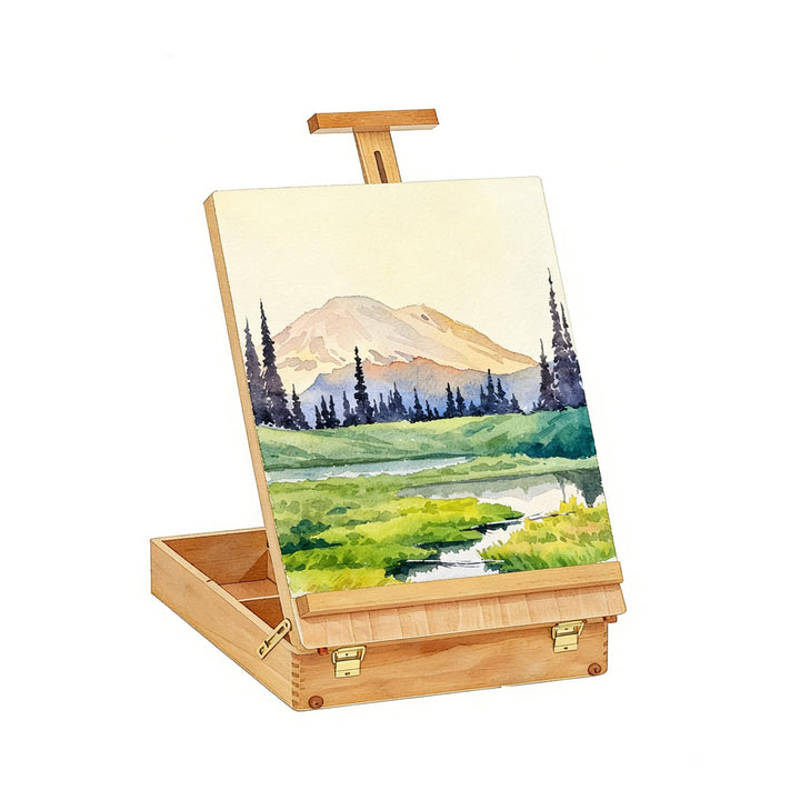 Tischstaffelei, Premium-Holz-Sketchbox-Staffelei, Kofferstaffelei, Staffelei kinder Erwachsene, Küns