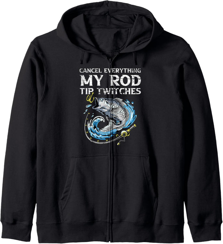 Cancel everything my rod tip twitches Mann Carp Fishing Kapuzenjacke