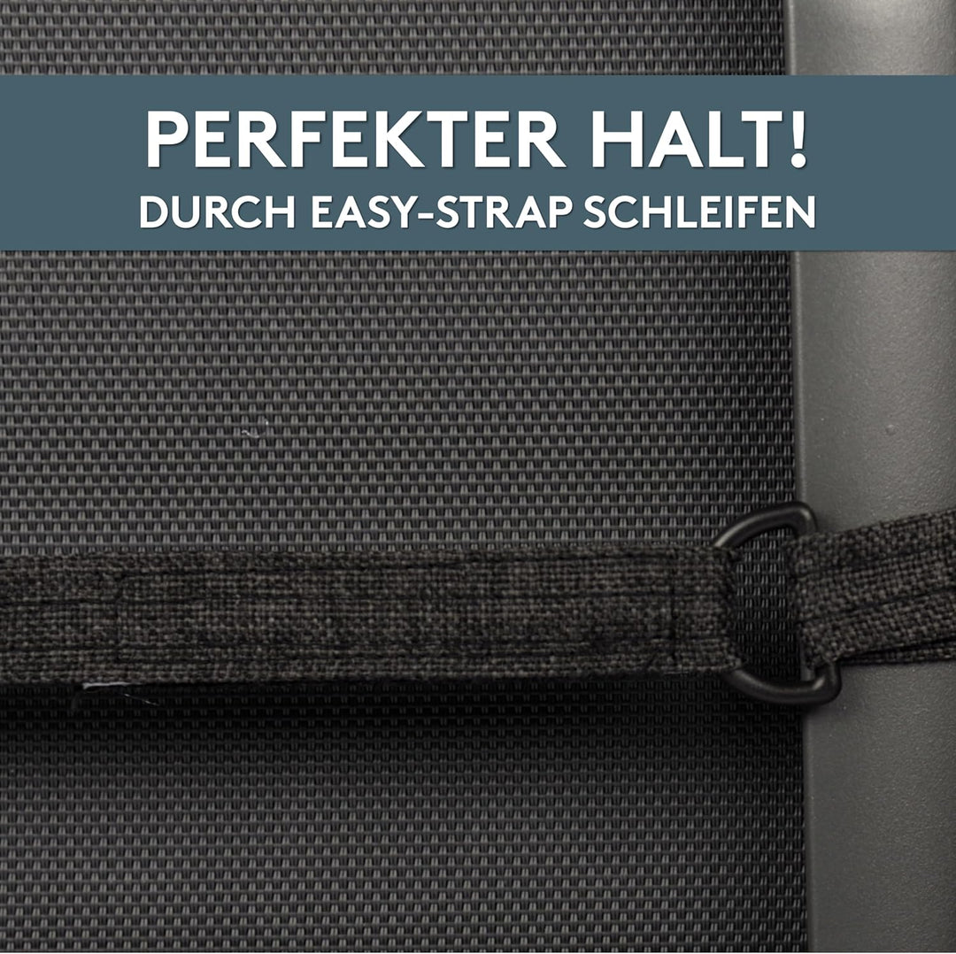 LILENO HOME Sonnenliege Auflage als [1er Set - Rollliege] in Anthrazit - Gartenliegen Auflage perfek