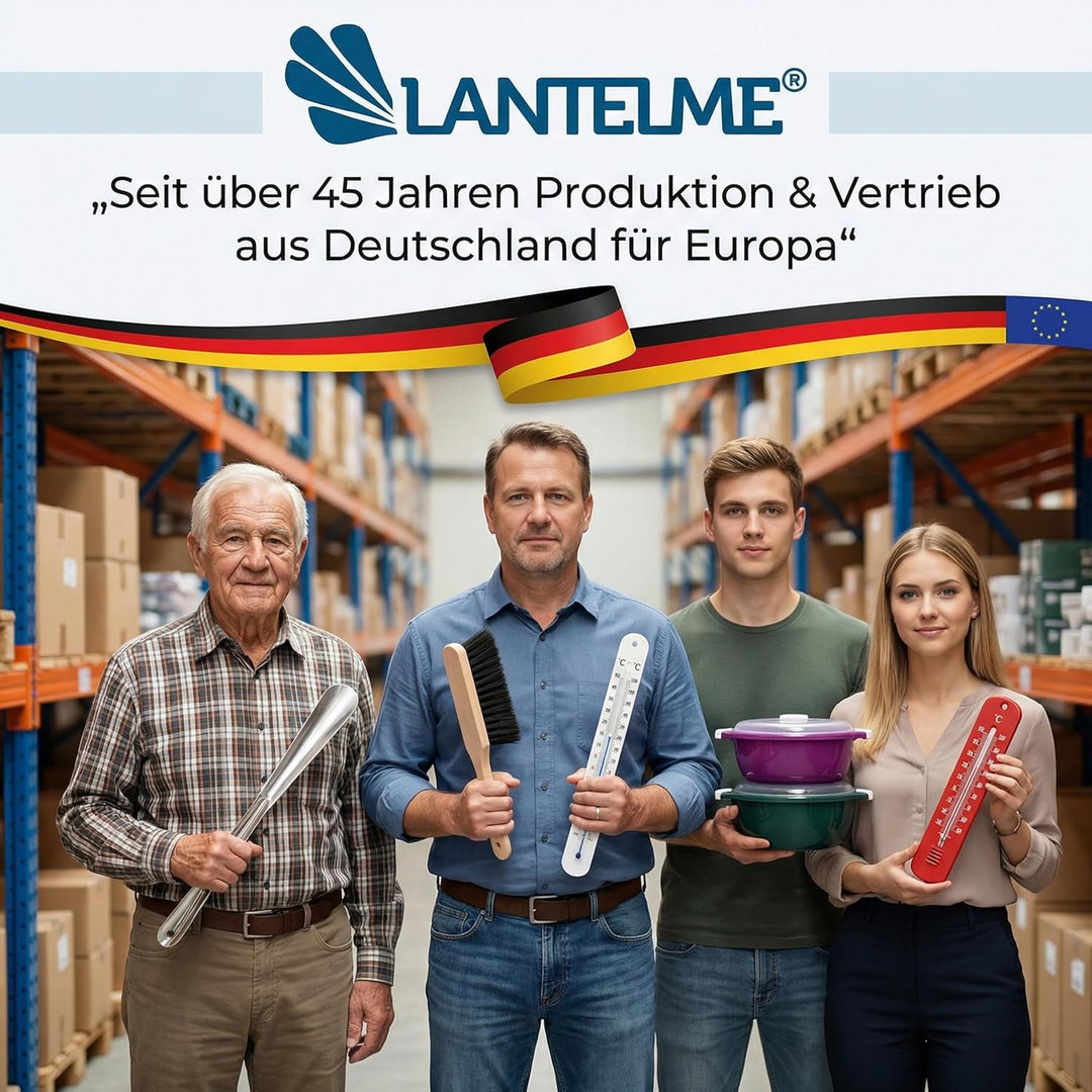 Lantelme Schuhabstreifer Holz für Innen Aussen 36x27cm | Schuhabtreter rutschfest mit Kunstborsten f