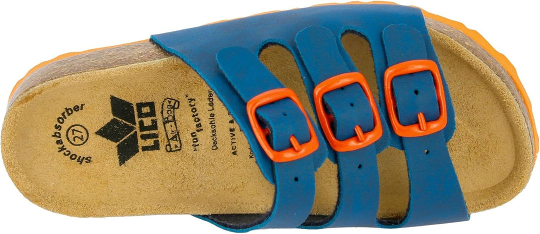 Lico Damen Bioline Pantoletten 27 EU Marine Orange, 27 EU Marine Orange