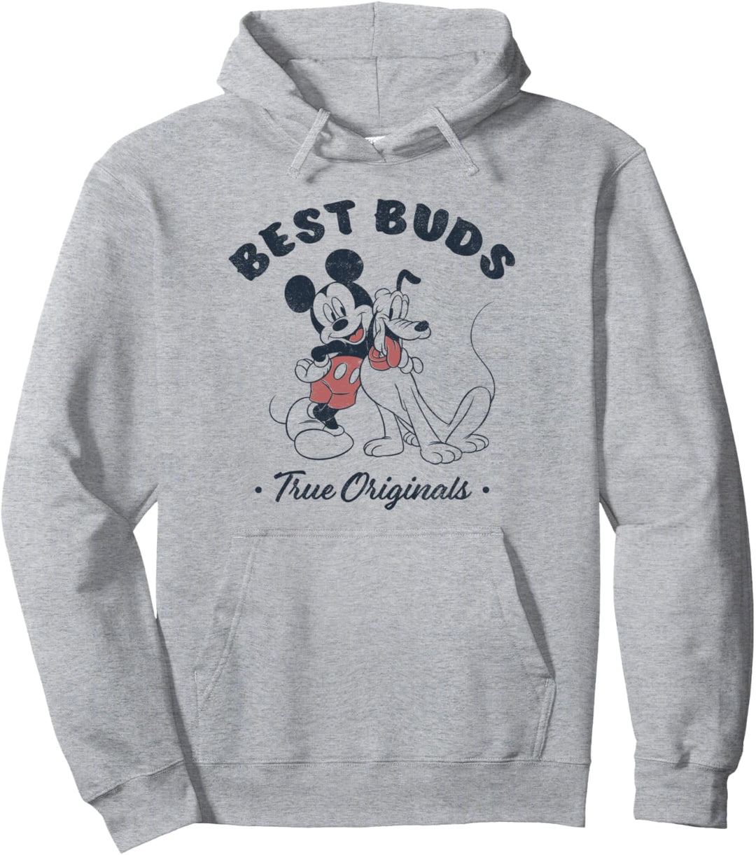 Disney Mickey & Pluto Outlines Original Best Buds Portrait Pullover Hoodie