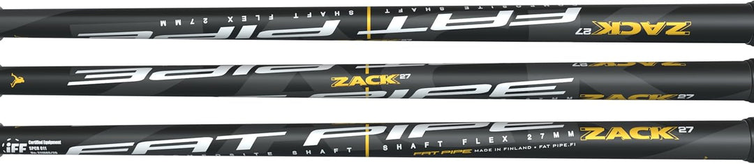 FAT PIPE Floorball Schläger Unihockey Stock Zack 27 ORC Black/Silver/Grey - IFF Zertifiziert, mit OR