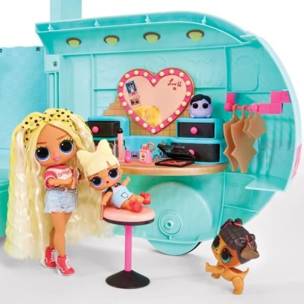 L.O.L. Surprise OMG Glam N’ Go Camper Playset with 50+ Surprises and 360° Play, Fully Furnished with