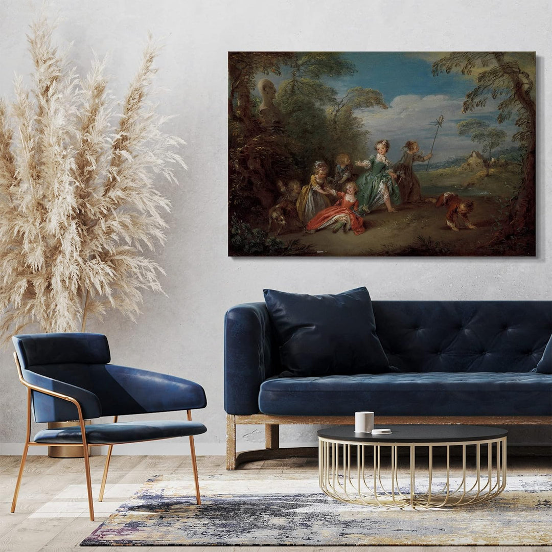 Printed Paintings Leinwand (80x60cm): Jean-Baptiste Joseph Pater - Das goldene Zeitalter 80x60 cm, 8