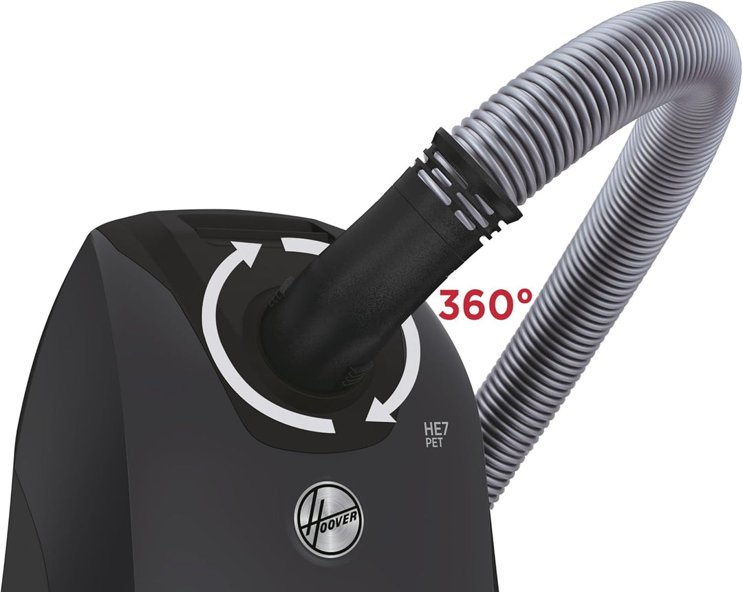 Hoover Bodenstaubsauger mit Beutel, Universal-Düse für alle Böden, extra leiser (66dBA) & kompakter