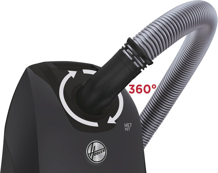 Hoover Bodenstaubsauger mit Beutel, Universal-Düse für alle Böden, extra leiser (66dBA) & kompakter