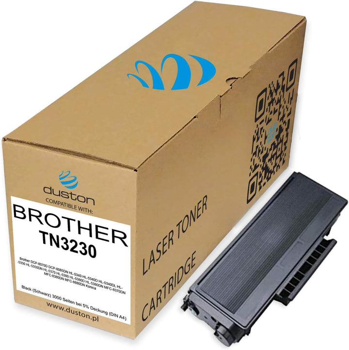 duston TN3230, TN-3230 Schwarz Toner kompatibel zu Brother DCP-8070D DCP-8085DN HL-5340 HL-5340D HL-