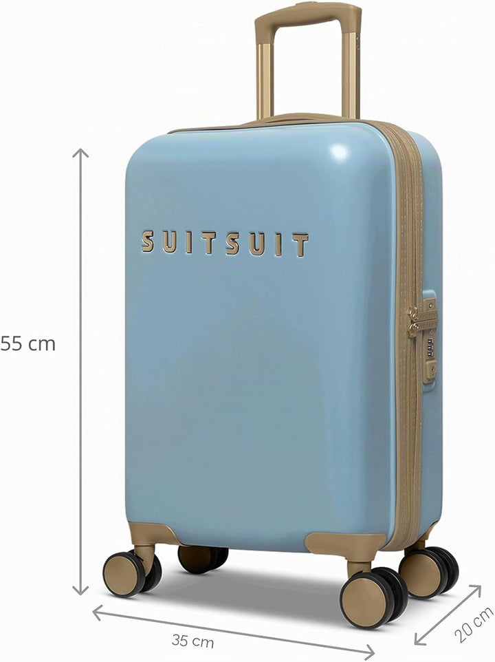 SUITSUIT Handgepäck Koffer mit 4 Rollen 55 x 35 x 20 cm - Hartschalen Kabinentrolley mit TSA-Schloss