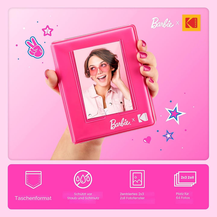 Kodak x Barbie Step Slim Kabelloser Sofortbild-Fotodrucker Geschenk-Bundle (Unverkennbarer Stil) + K