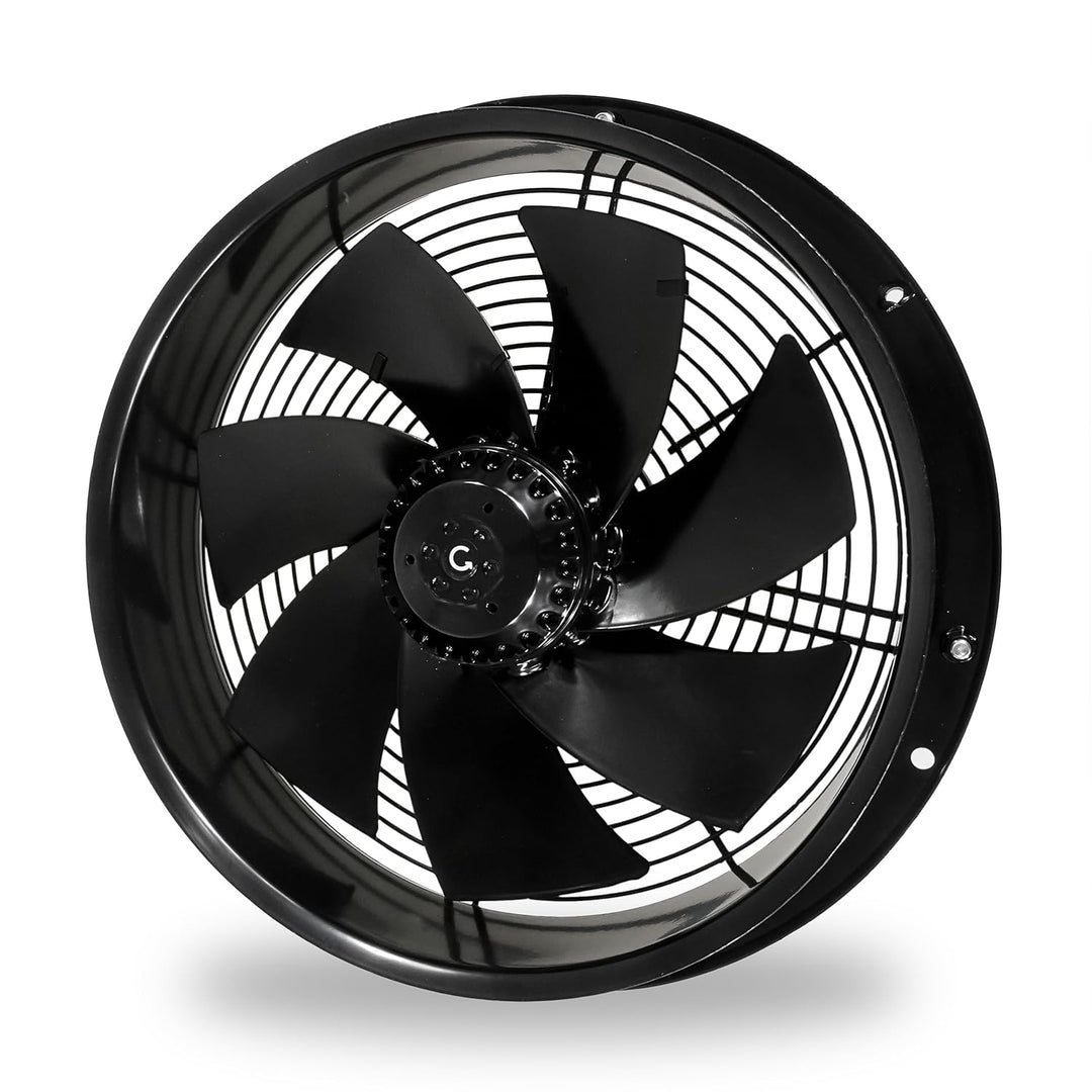 SYSTERM Wandventilator Axialventilator Lüfter mit Kugellagern, Stahl Industrieventilator für Dauerbe
