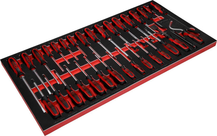 KS Tools 813.0033 Schraubendreher-Satz in Schaumstoffeinlage, 33-tlg