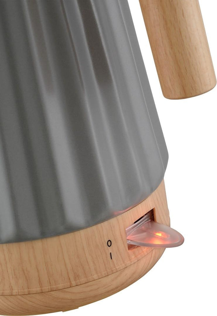 Concept Birdy RK0092 Keramik-Wasserkocher 1,5 L – Stilvoller Wasserkocher in Weiss mit Holzdetails |