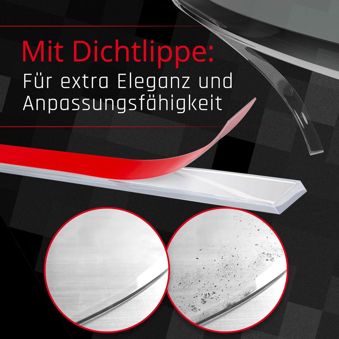 BIJON Glasplatte Tropfenbogen für Kaminofen mit Dichtlippe, Glasbodenplatte - Funkenschutzplatte Gla