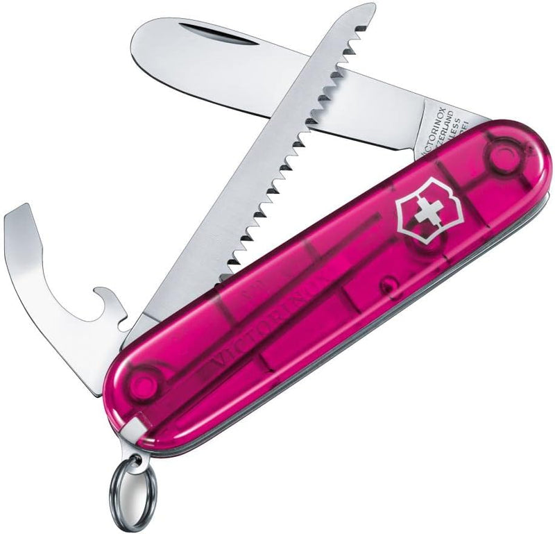 Victorinox Taschenmesser My First Victorinox - pink transparent - Swiss Made - 9 Funktionen, Klinge,