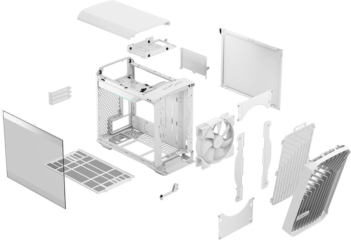 Fractal Design Torrent RGB White E-ATX Tempered Glass Window High-Airflow Mid Tower Computer Case, R