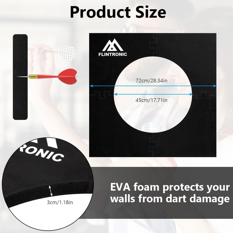 Flintronic Dart Catchring Surround, Surround Auffangring Dart Backboard, Dartscheibe Schutzring, Lei