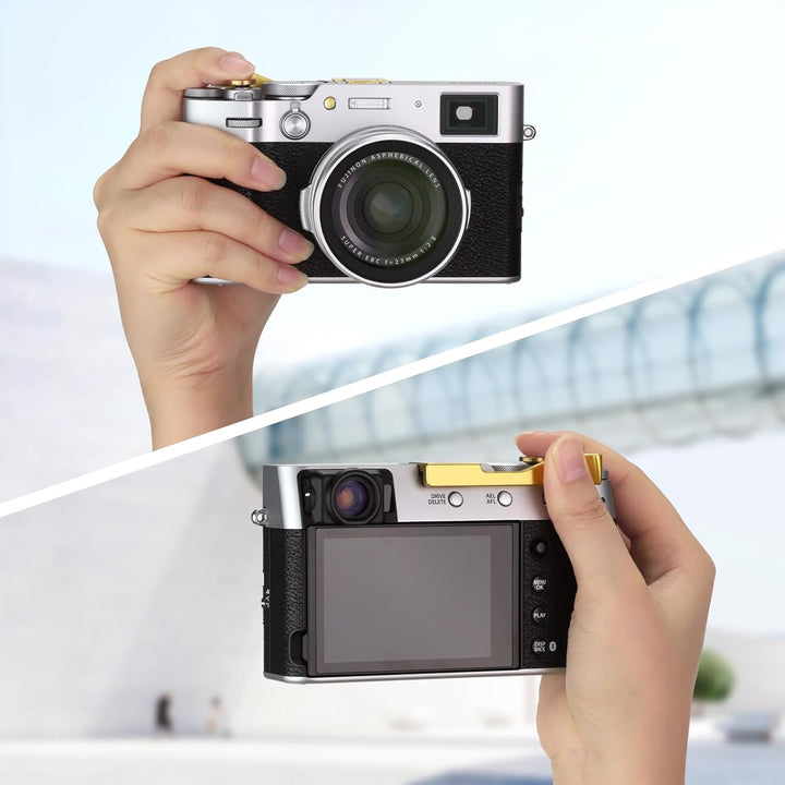 Daumen-Up-Handgriff aus Metall für Fujifilm X100VI Fujinon X100V Kamera-Zubehör Haoge THB-XVG, goldf