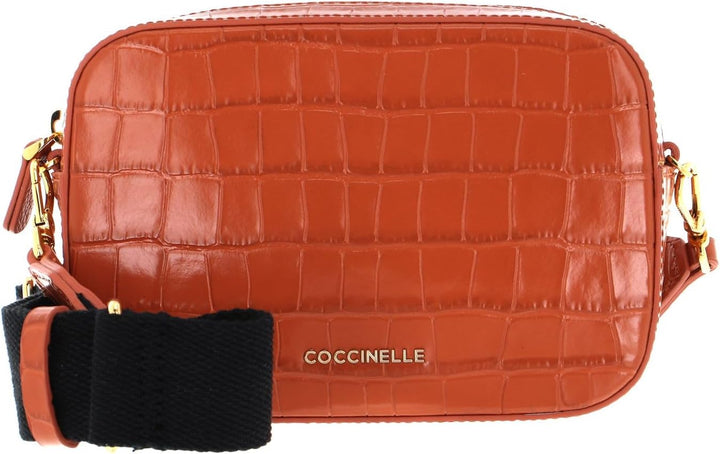 Coccinelle Mini Bag Croco Leather Chestnut