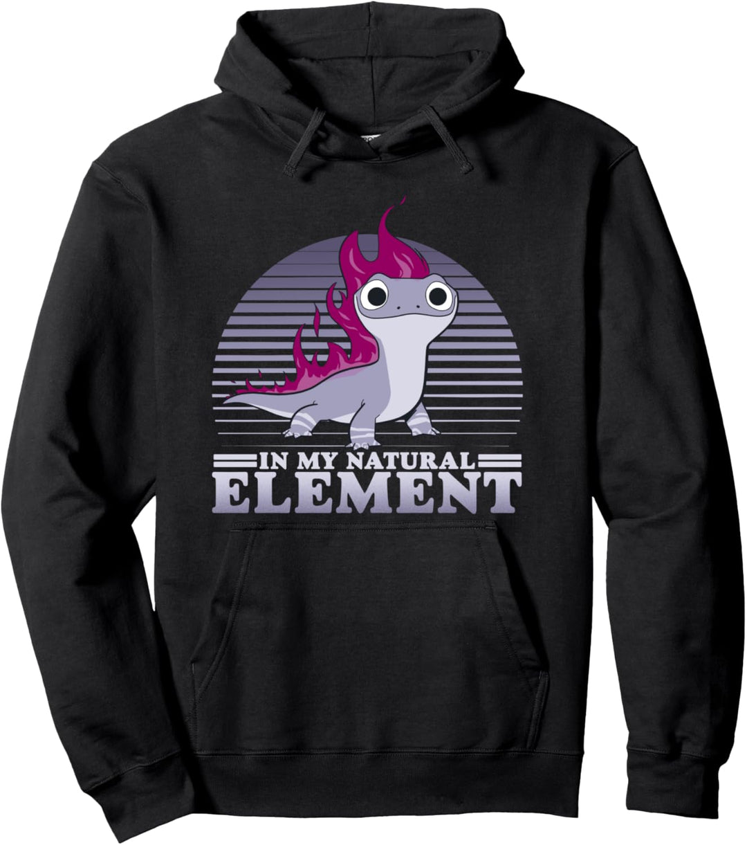 Disney Frozen 2 Bruni In My Natural Element Retro Lines Pullover Hoodie