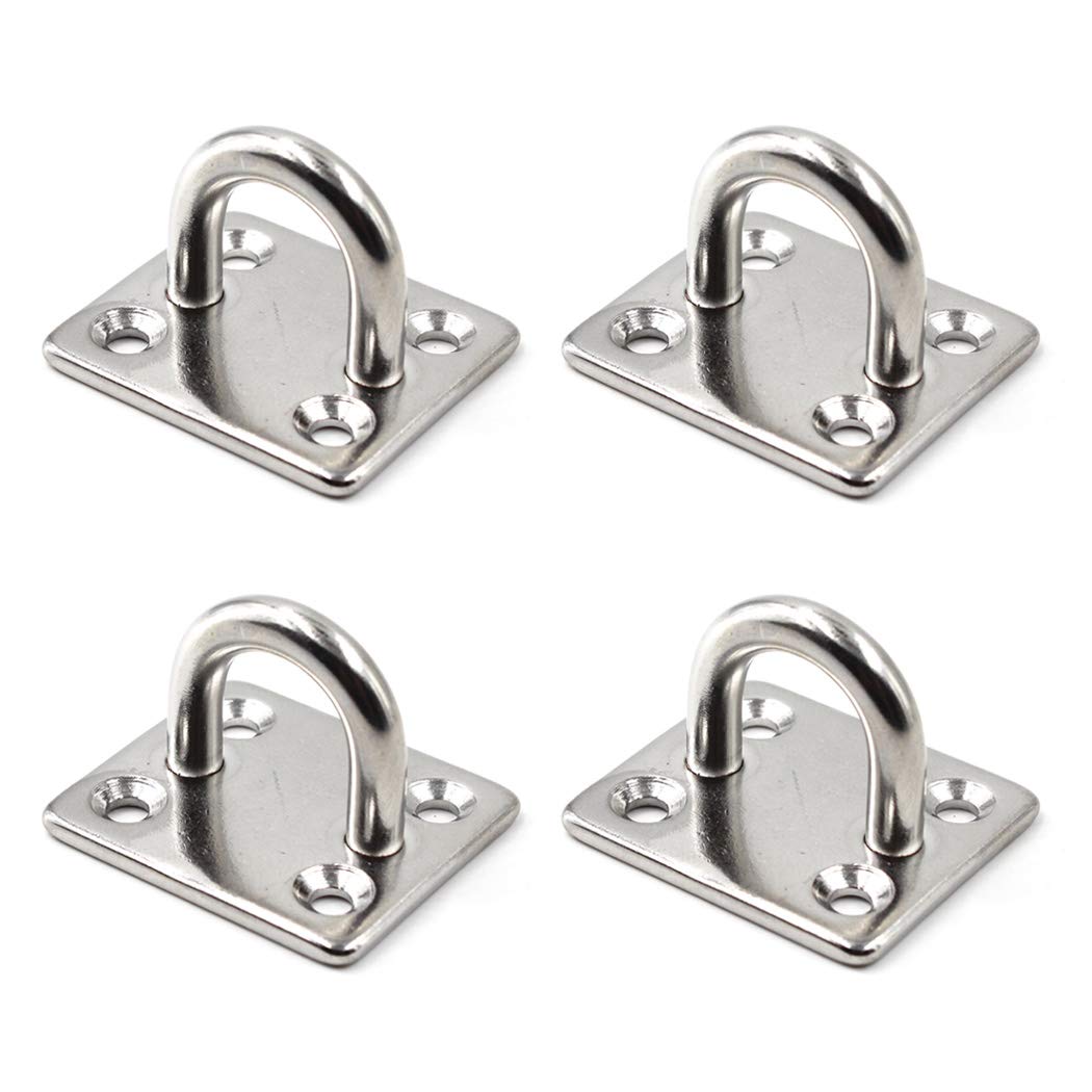 Quadratischer Decken Wand Einfassungs Haken Schwerlastanker 304 Edelstahl 1/4" 6mm gross für Yoga Sc