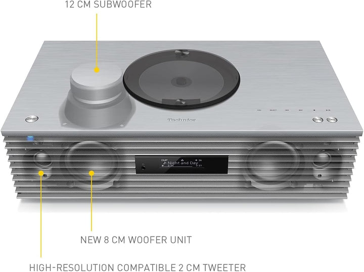 Technics OTTAVA SC-C65EG-S All-in-One-Musiksystem mit CD-Player, DAB+-Radio, USB, Bluetooth & Chrome