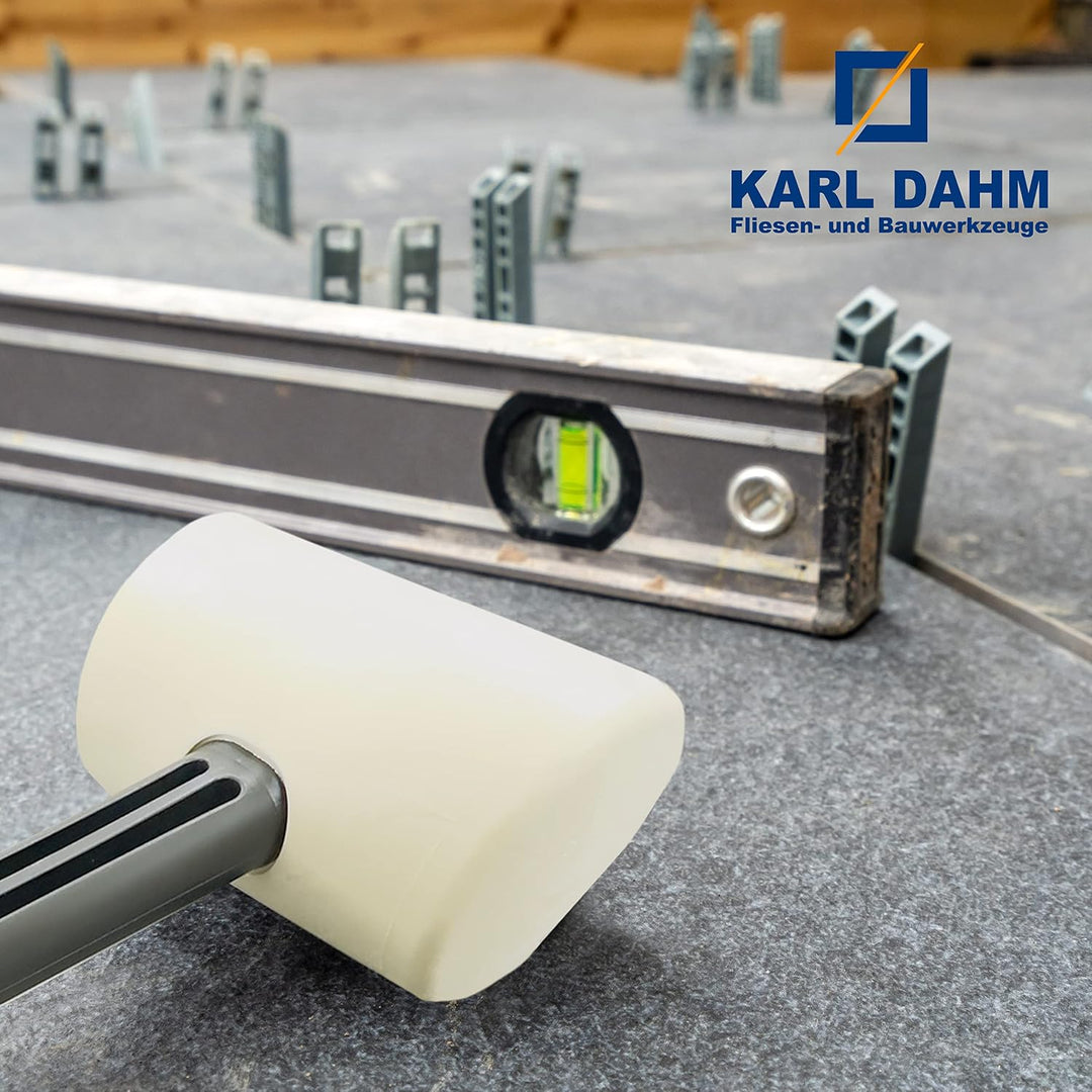 Karl Dahm Gummihammer Weiss 70mm 600g I Leichter Hammer für bruchempfindliche Materialien I Schmutzu