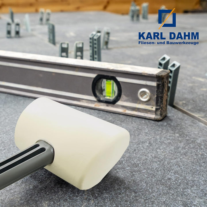 Karl Dahm Gummihammer Weiss 70mm 600g I Leichter Hammer für bruchempfindliche Materialien I Schmutzu