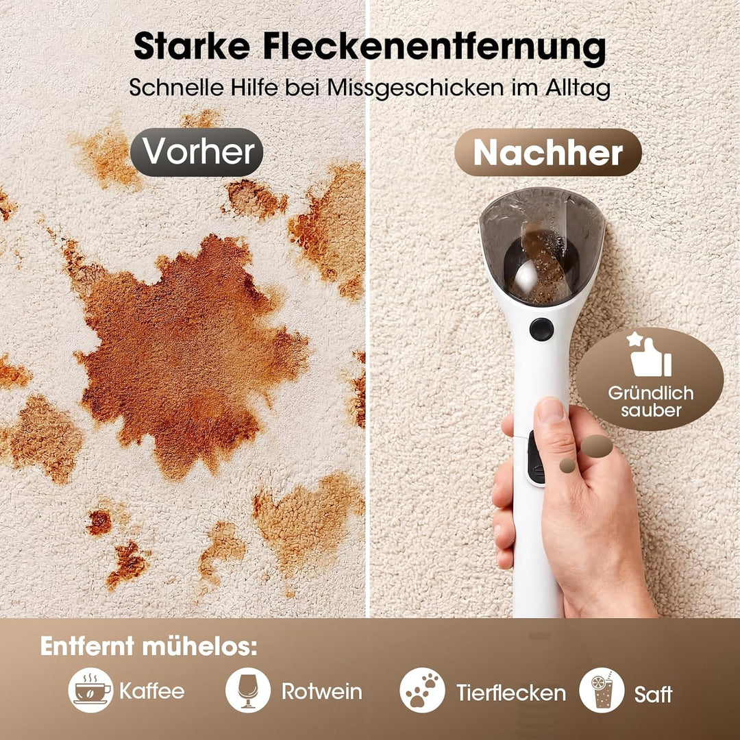 Lubluelu Nasssauger Polsterreiniger Gerät 600 W 15 kPa, kompakter Teppichreiniger & Fleckenreiniger