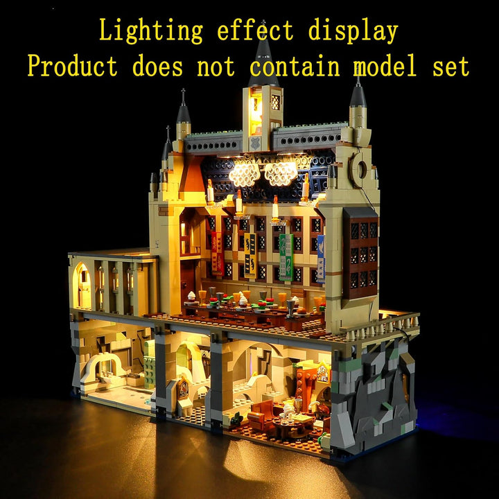 GEAMENT Ver.2024 LED Licht-Set Kompatibel mit Lego Harry Potter Schloss Hogwarts Die Grosse Halle 76