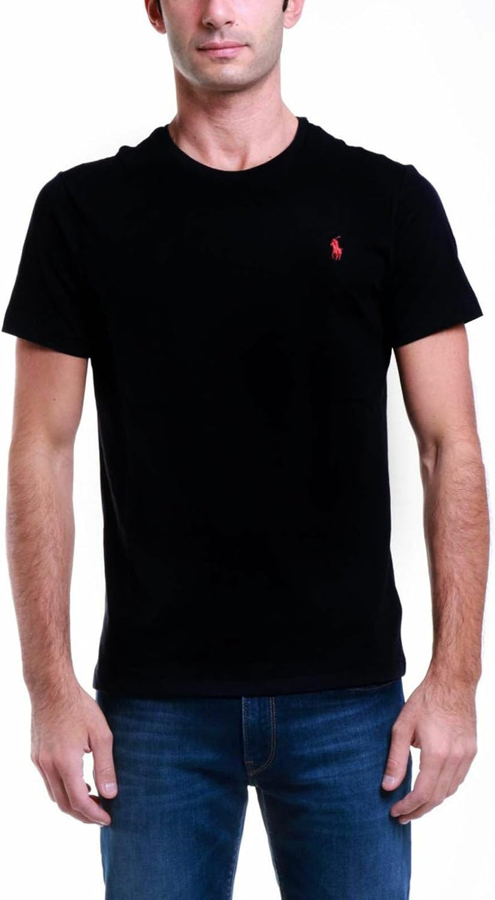 Polo Ralph Lauren Mens Crew Neck Big Pony T-Shirt M Schwarz (Rl Black A0060), M Schwarz (Rl Black A0