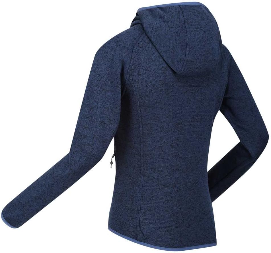 Regatta Damen Newhill Strickfkleecejacke mit Kapuze RWA597 40 dunkelblau
