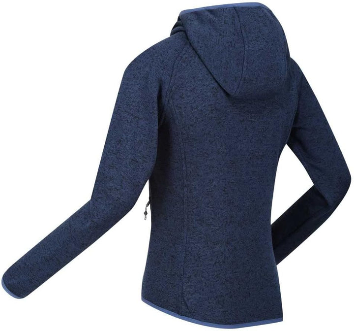 Regatta Damen Newhill Strickfkleecejacke mit Kapuze RWA597 40 dunkelblau