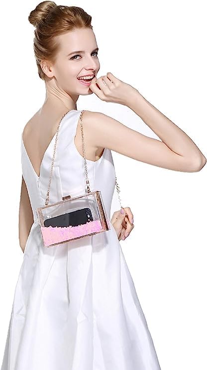 JeVenis Transparente Abendtaschen Transparente Kupplung Klarer Geldbeutel Clear Clutch Acryl Durchsi
