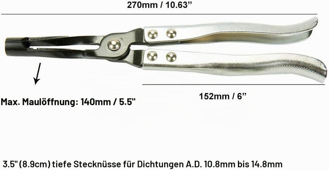 FreeTec 11tlg. Ventilschaftdichtung Ventile Zange Ventildichtringzange Demontage Werkzeug Satz