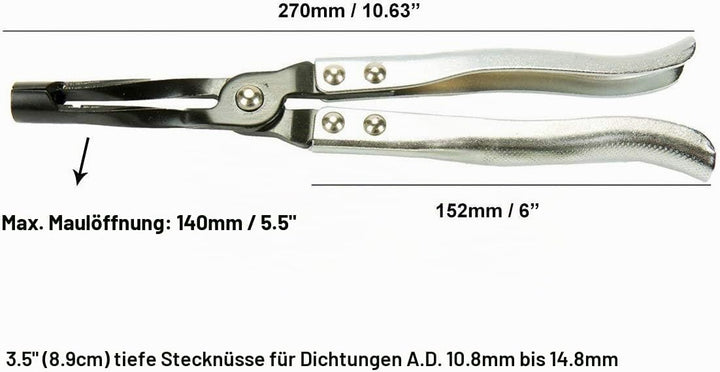 FreeTec 11tlg. Ventilschaftdichtung Ventile Zange Ventildichtringzange Demontage Werkzeug Satz