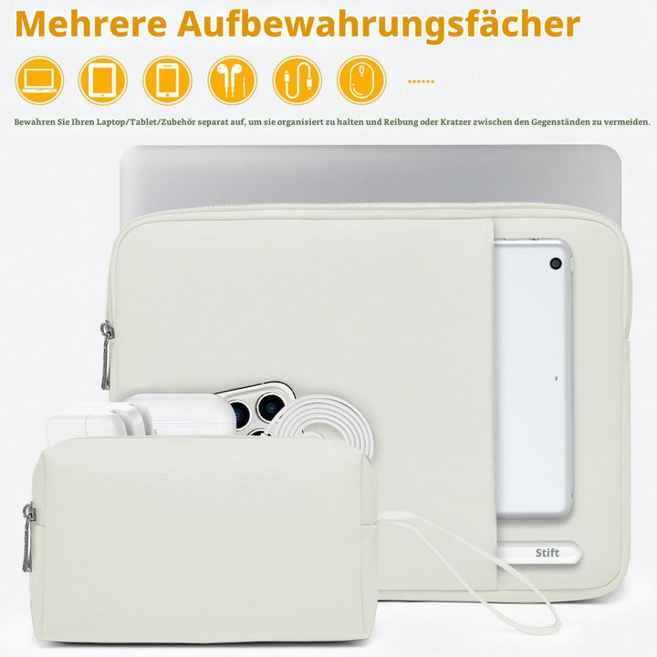 HYZUO 17-17,3 Zoll Laptoptasche Hülle Set, Beige Beige 17-17,3 Zoll, Beige 17-17,3 Zoll
