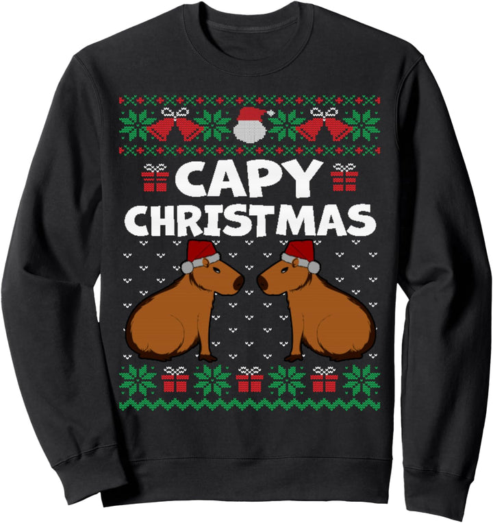 Capy Bara Nagetier Tier Ugly Christmas Sweater Capybara Sweatshirt