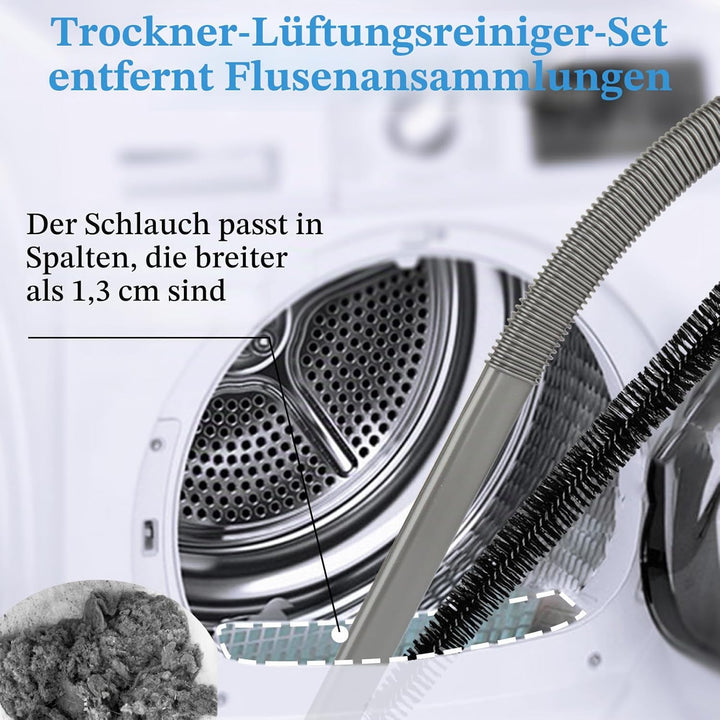 Reinigungsset für Trocknerabluftkanäle und Bürstenaufsatz-Set für Dyson Gen5, V15, V15s, V12, V11, V