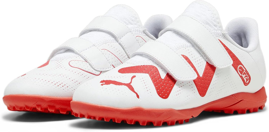 PUMA Unisex Kinder Future Play Tt V Jr Leichtathletik-Schuh 37 EU Puma White Fire Orchid, 37 EU Puma