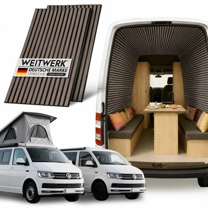 Leichte Paneele für Camper Ausbau, Wohnmobil &amp; Van | Filz Verkleidung 4er-Set | 2,42 m² Gesamtfläche
