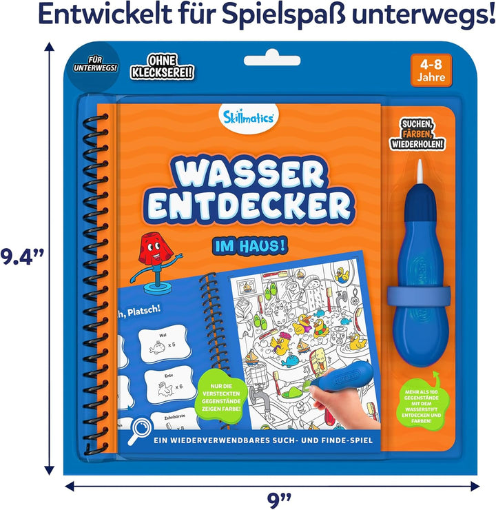 Skillmatics Wiederverwendbares Such- & Findebuch – Wasser Entdecker, kleckerfreie, lustige Lernaktiv